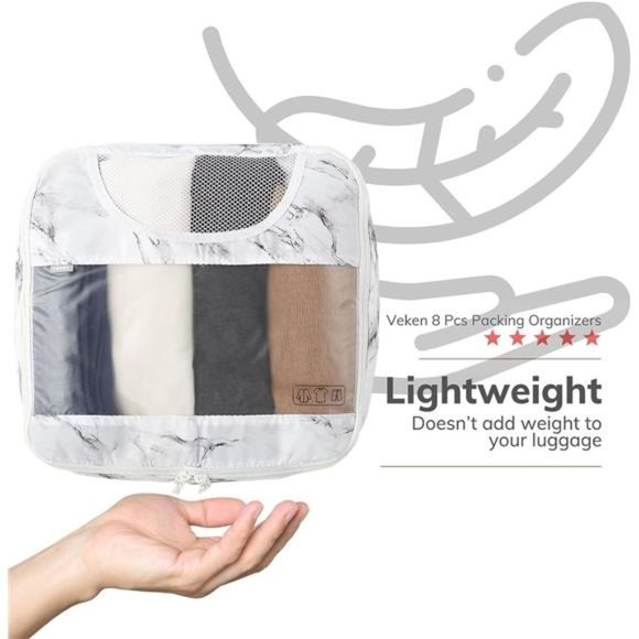 8Pcs Packing Cubes for Suitcases Organizer Bags Set for Travel Essentials Bags - Picture 7 of 7